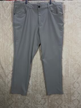 Panama Jack Mens 40x30 Gray Performance Stretch Golf Travel Pants EUC